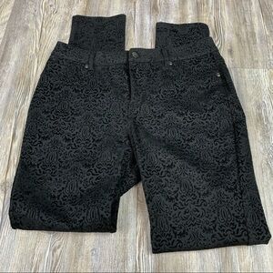 Cato Black Printed Jegging Style Bootcut Pant SZ 8